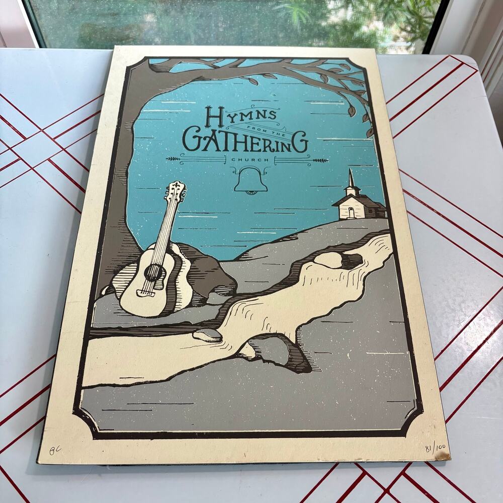 2012 Hymns From The Gathering Church Screen Print Poster Signed and Numbered